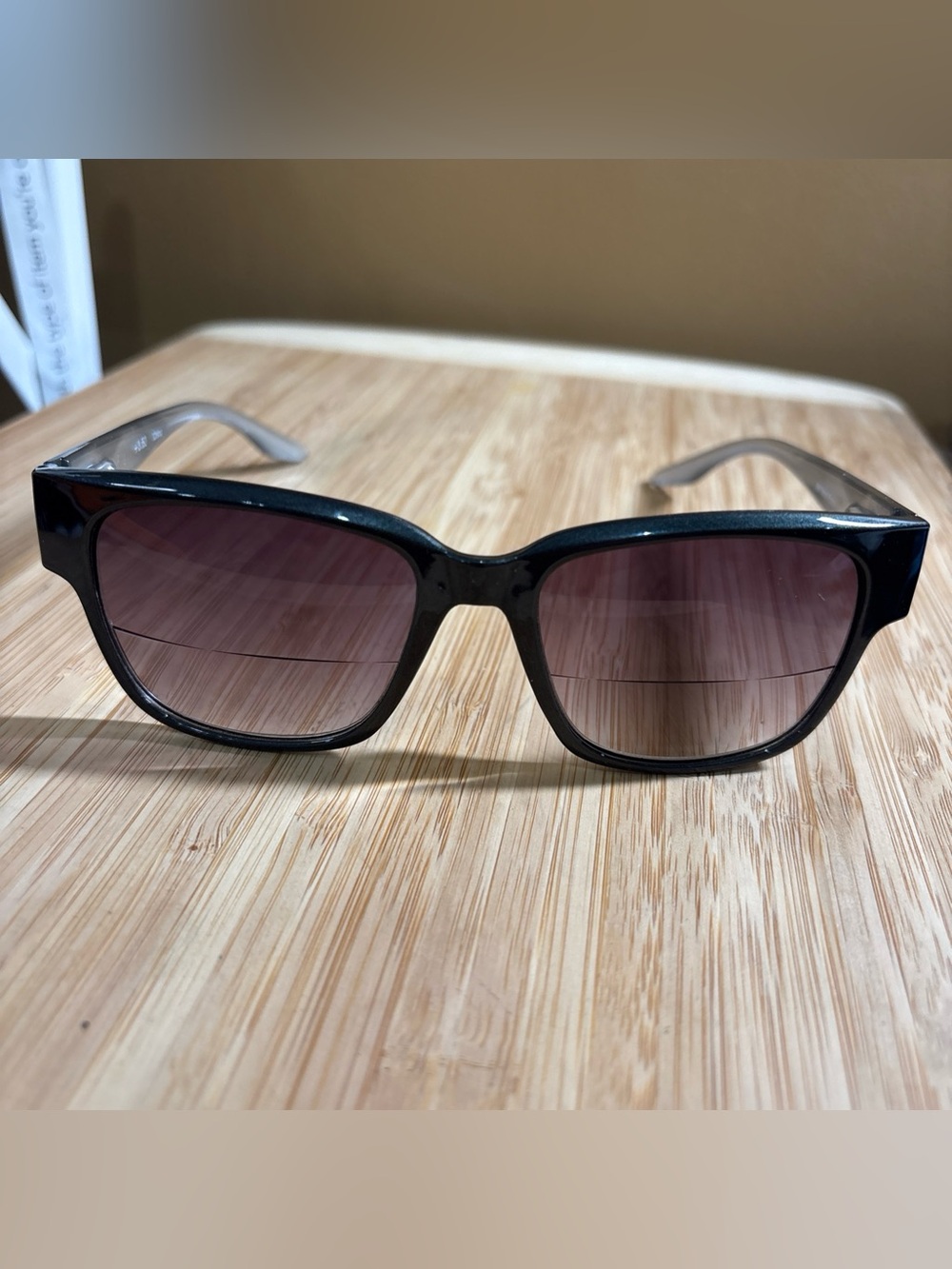 Joy And Iman Shades bifocal Sunglasses, Purple +3.50 Smoke Gray